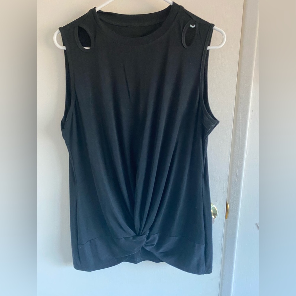 Sleeveless top.
